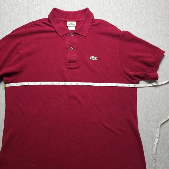 Lacoste Men's Burgundy Polo Shirt Size 6 - Picture 2 of 5
